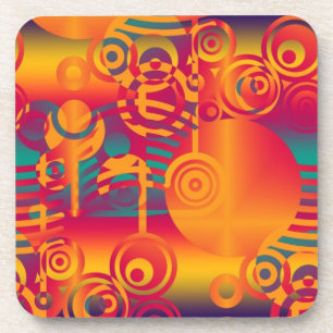 Background Composing - Modern Colourful Circle Coaster
