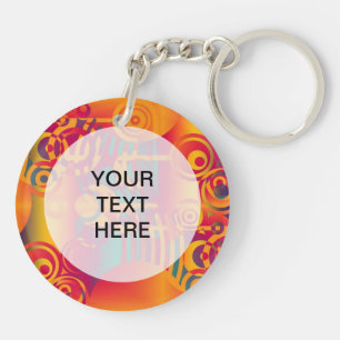 Background Composing - Modern Colourful Circle Key Ring