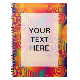 Background Composing - Modern Colourful Circle Spiral Notebook