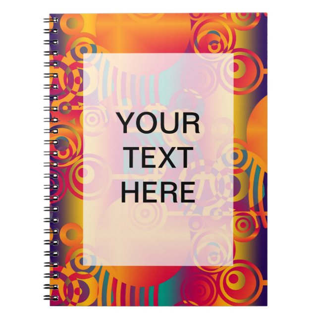 Background Composing - Modern Colourful Circle Spiral Notebook (Front)
