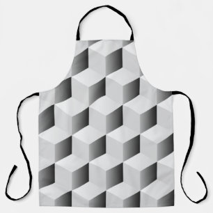 Background cube design isometric apron