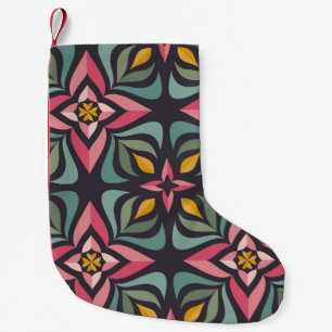Background design - flowers and leaves. Nature orn Small Christmas Stocking
