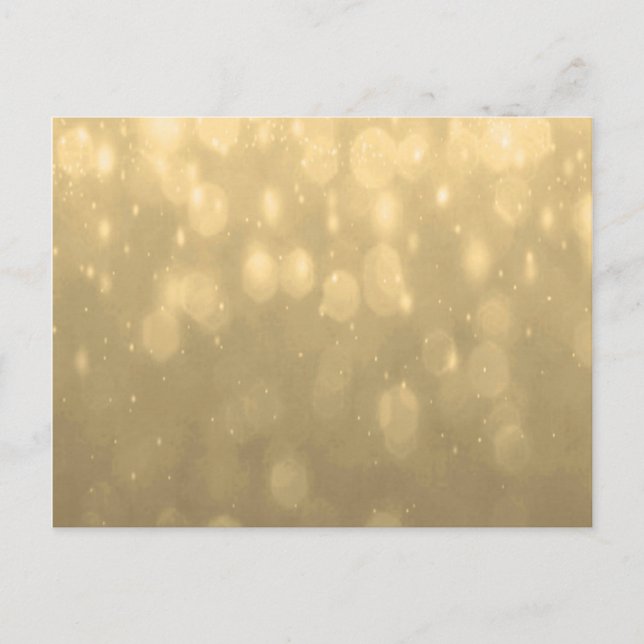 Background - Gold Bokeh Glitter Lights Postcard (Front)