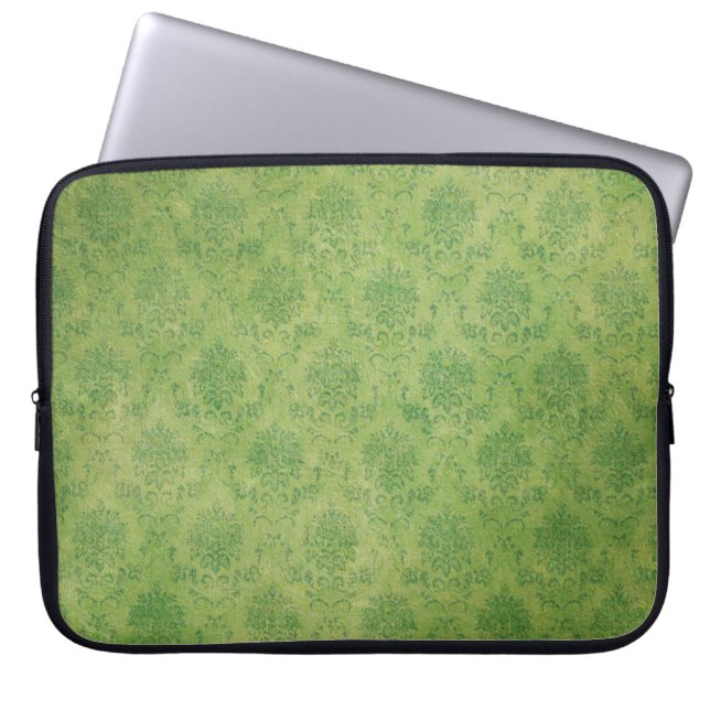 Background green template texture laptop sleeve (Front)
