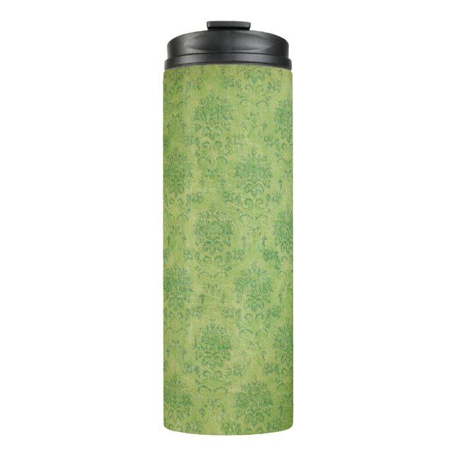 Background green template texture thermal tumbler (Front)