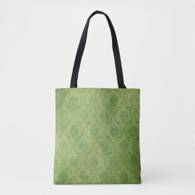 Background green template texture tote bag (Front)