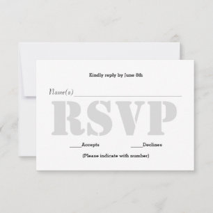 Background Grey Stencil - RSVP Response Card