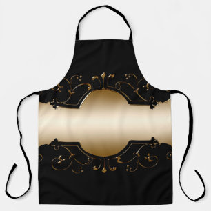 Background image gold frame black apron