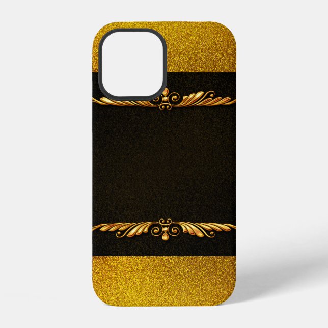 Background image gold frame floral iPhone case (Back)