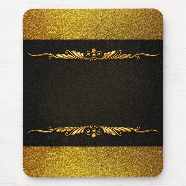 Background Image Gold Frame  Mouse Pad (Front)