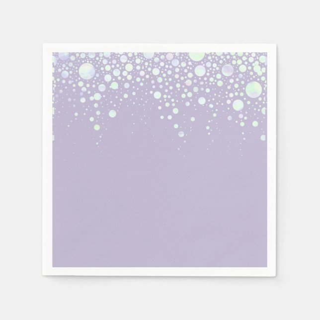 Background - Lavender Glitter Stars Napkin (Front)