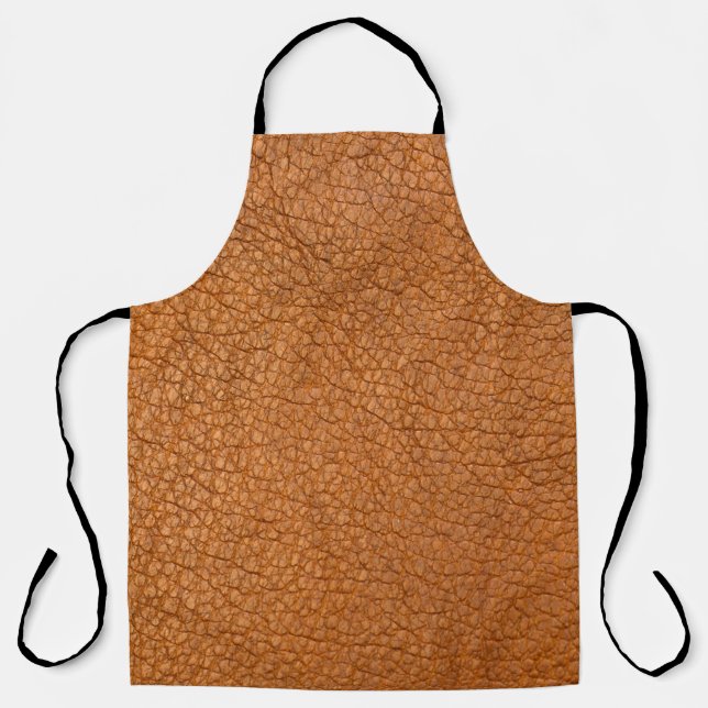 Background leather brown close up apron (Front)