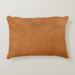 Background leather brown close up decorative cushion