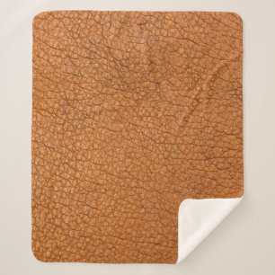 Background leather brown close up sherpa blanket
