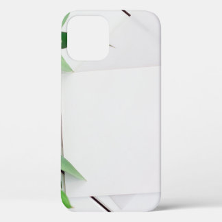 Background leaves white wood card iPhone 12 case