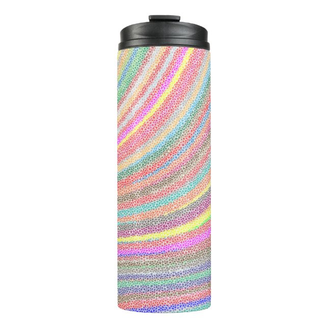Background low poly wallpaper thermal tumbler (Front)