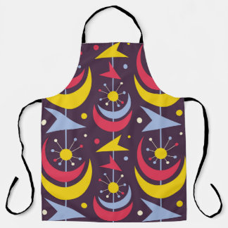 Background mid-century modern vintage art. Abstrac Apron