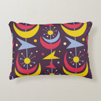 Background mid-century modern vintage art. Abstrac Decorative Cushion