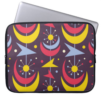 Background mid-century modern vintage art. Abstrac Laptop Sleeve