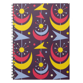 Background mid-century modern vintage art. Abstrac Notebook