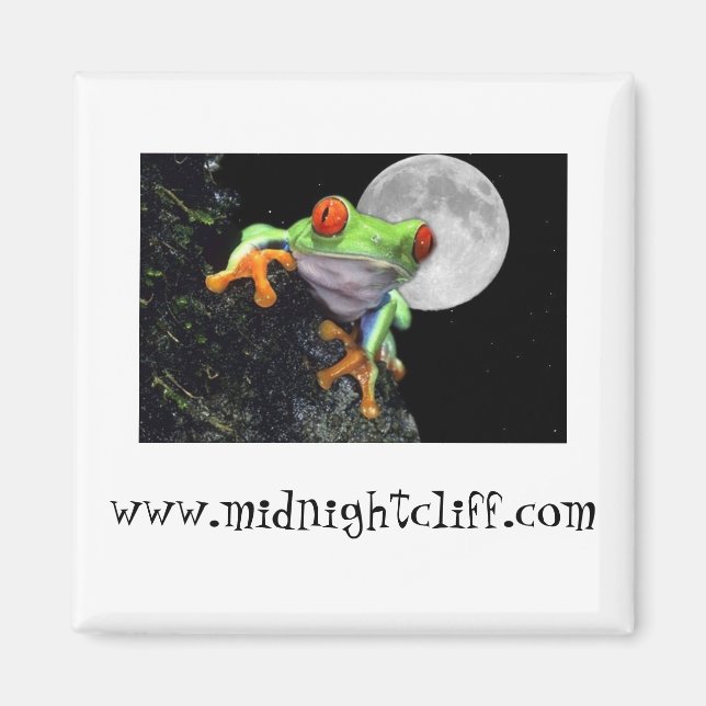 background midnightcliff frog, www.midnightclif... magnet (Front)