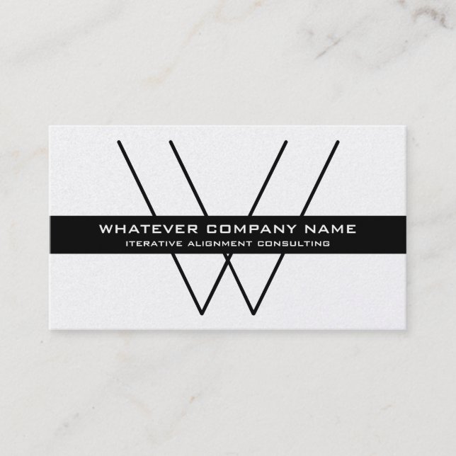 Background Monogram Company/Personal Deluxe Golden Business Card (Front)