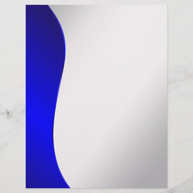 Background Navy Blue line on styled silver (Front)