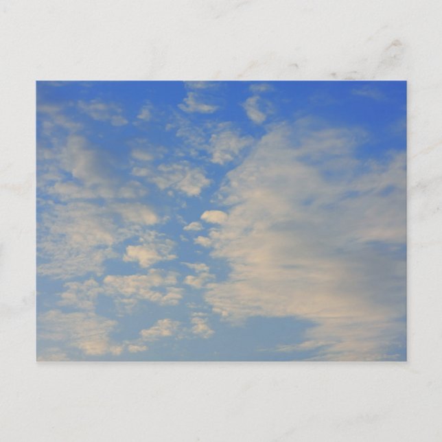 Background of blue sky. postcard (Front)