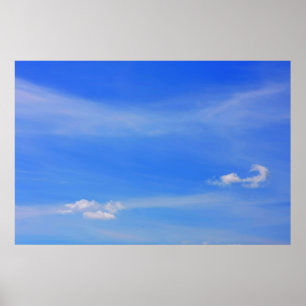 Background of blue sky. poster