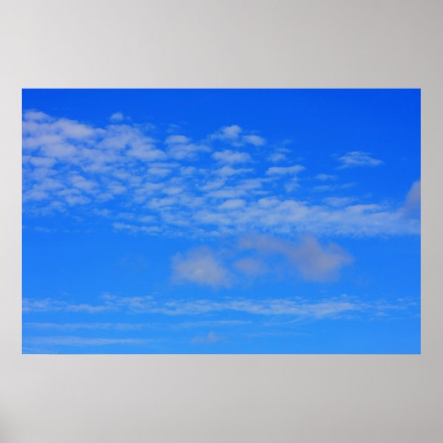 Background of blue sky. poster (Front)