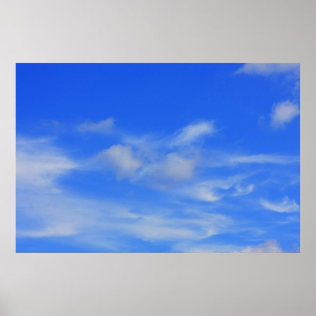 Background of blue sky. poster (Front)