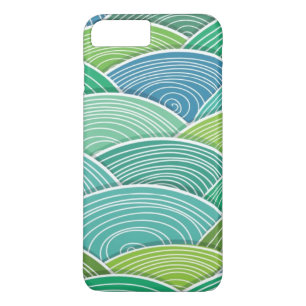 Background of curled abstract green waves Case-Mate iPhone case