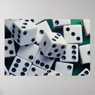 Background of dice poster
