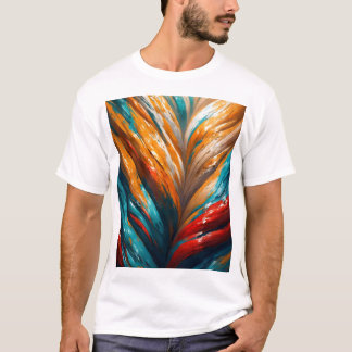 background of lines texture colour pattern orange T-Shirt