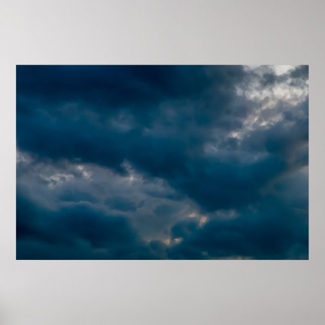 Background of sky with thunderclouds poster (Front)