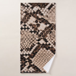 background of snake skin texture bath towel