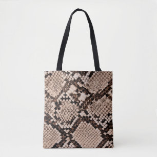 background of snake skin texture tote bag