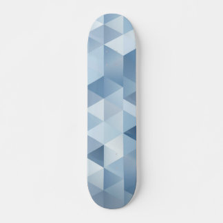 Background of triangles in blue and grey skateboard