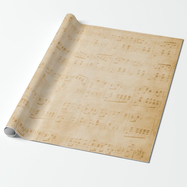 Background old vintage parchment wrapping paper (Unrolled)