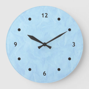 Background PAPER TEXTURE - blue Large Clock