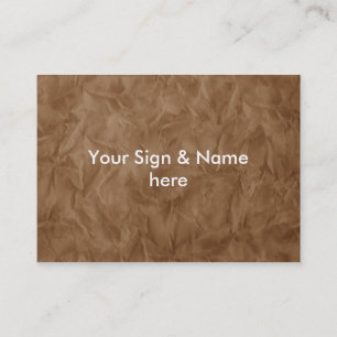 Background PAPER TEXTURE - dirty brown Business Card