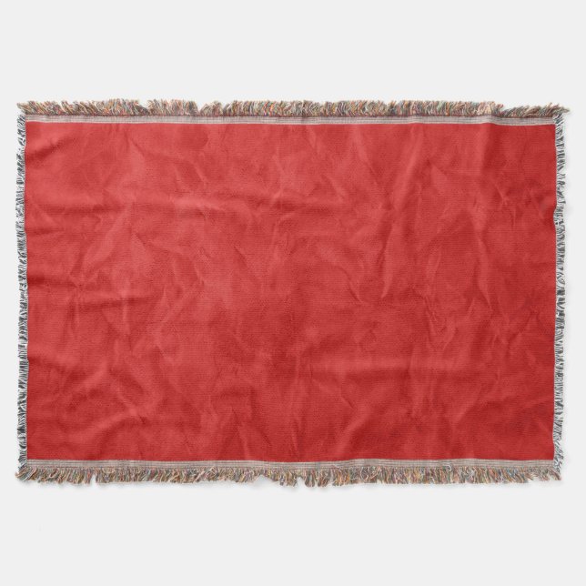 Background PAPER TEXTURE - dirty red Throw Blanket (Front)