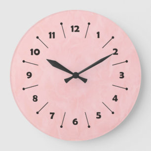 Background PAPER TEXTURE - light pink Large Clock