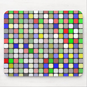 Background pattern in coloured squares mouse pad