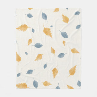 Background pattern leaves texture fleece blanket