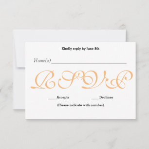 Background Peach - RSVP Reception Response Card