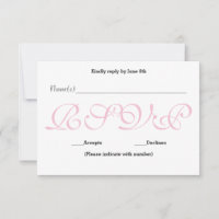Background Pink - RSVP Reception Response Card