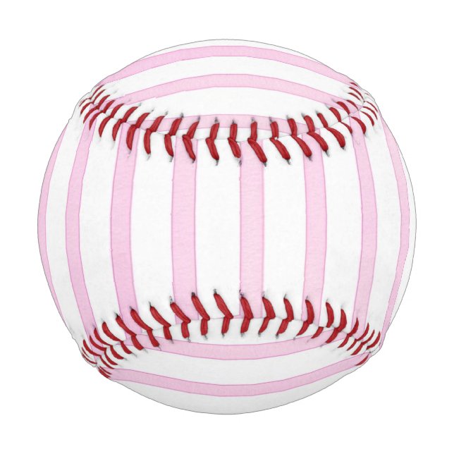 Background Pink Watercolor Stripes Baseball (Front)