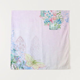 Background romantic butterfly tapestry