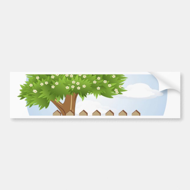 background spring winter summer bumper sticker (Front)